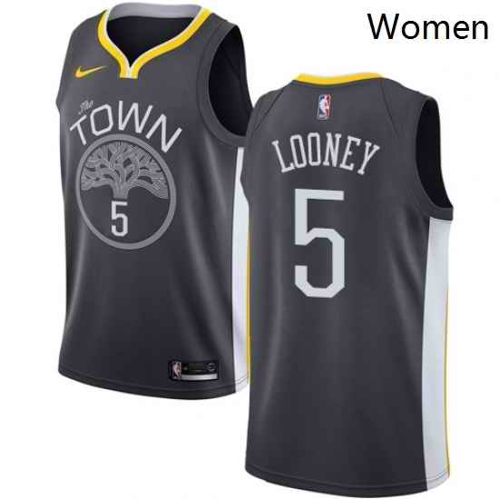 Womens Nike Golden State Warriors 5 Kevon Looney Swingman Black Alternate NBA Jersey Statement Edition